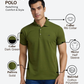 Park Avenue Men Green Slim Fit Solid Polo Neck Collar T-Shirt