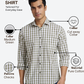 Park Avenue Men Green Slim Fit Checks Casual Shirt