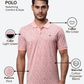 Park Avenue Men Red Slim Fit Printed Polo Neck Collar T-Shirt