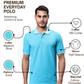 Park Avenue Men Blue Slim Fit Solid Polo Neck Collar T-Shirt