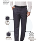 Park Avenue Men Grey Smart Fit Structure Trouser