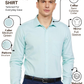 Park Avenue Men Green Slim Fit Structure Formal Shirt