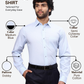 Raymond Men Blue Slim Fit Dobby Formal Shirt