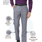 Park Avenue Men Grey Smart Fit Structure Trouser