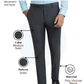 Raymond Men Grey Slim Fit Solid Trouser