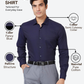 Park Avenue Men Blue Regular Fit Structure Formal Shirt