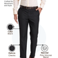 Park Avenue Men Black Smart Fit Checks Trouser