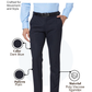 Park Avenue Men Blue Smart Fit Plain Trouser