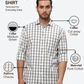 Park Avenue Men Green Slim Fit Checks Casual Shirt