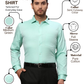 Park Avenue Men Green Slim Fit Structure Formal Shirt