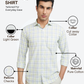 Park Avenue Men Green Slim Fit Checks Casual Shirt