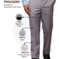 Park Avenue Men Grey Smart Fit Plain Trouser