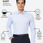 Raymond Men Blue Slim Fit Dobby Formal Shirt