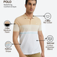 Park Avenue Men Fawn Slim Fit Stripe Round Neck Collar T-Shirt