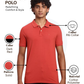 Parx Men Red Regular Fit Solid Polo Neck Collar T-Shirt