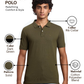 Parx Men Green Regular Fit Solid Polo Neck Collar T-Shirt