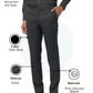 Raymond Men Black Slim Fit Solid Trouser