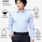 Raymond Men Blue Slim Fit Structure Formal Shirt