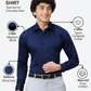 Raymond Men Blue Slim Fit Structure Formal Shirt