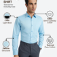 Raymond Men Blue Slim Fit Structure Formal Shirt