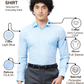 Park Avenue Men Blue Slim Fit Fil-A-Fil Formal Shirt