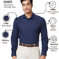 Park Avenue Men Blue Slim Fit Solid Formal Shirt