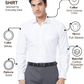 Men White Slim Fit Solid Cotton Blend Shirts