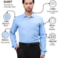 Park Avenue Men Blue Slim Fit Structure Formal Shirt