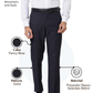 Park Avenue Men Blue Smart Fit Solid Trouser