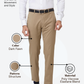 Raymond Men Fawn Slim Fit Structure Trouser