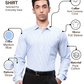 Park Avenue Men Blue Slim Fit Stripe Formal Shirt