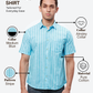 Park Avenue Men Blue Slim Fit Stripe Casual Shirt
