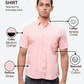 Park Avenue Men Orange Slim Fit Stripe Casual Shirt