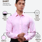 Raymond Men Pink Slim Fit Structure Formal Shirt