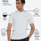 Raymond Men White Contemporary Fit Solid Polo Neck Collar T-Shirt