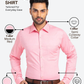 Raymond Men Pink Slim Fit Solid Formal Shirt
