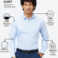 Raymond Men Blue Slim Fit Structure Formal Shirt