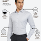 Raymond Men Grey Slim Fit Structure Formal Shirt