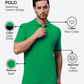 Raymond Men Green Contemporary Fit Solid Polo Neck Collar T-Shirt