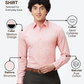 Raymond Men Orange Slim Fit Structure Formal Shirt