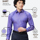 Raymond Men Violet Slim Fit Structure Formal Shirt