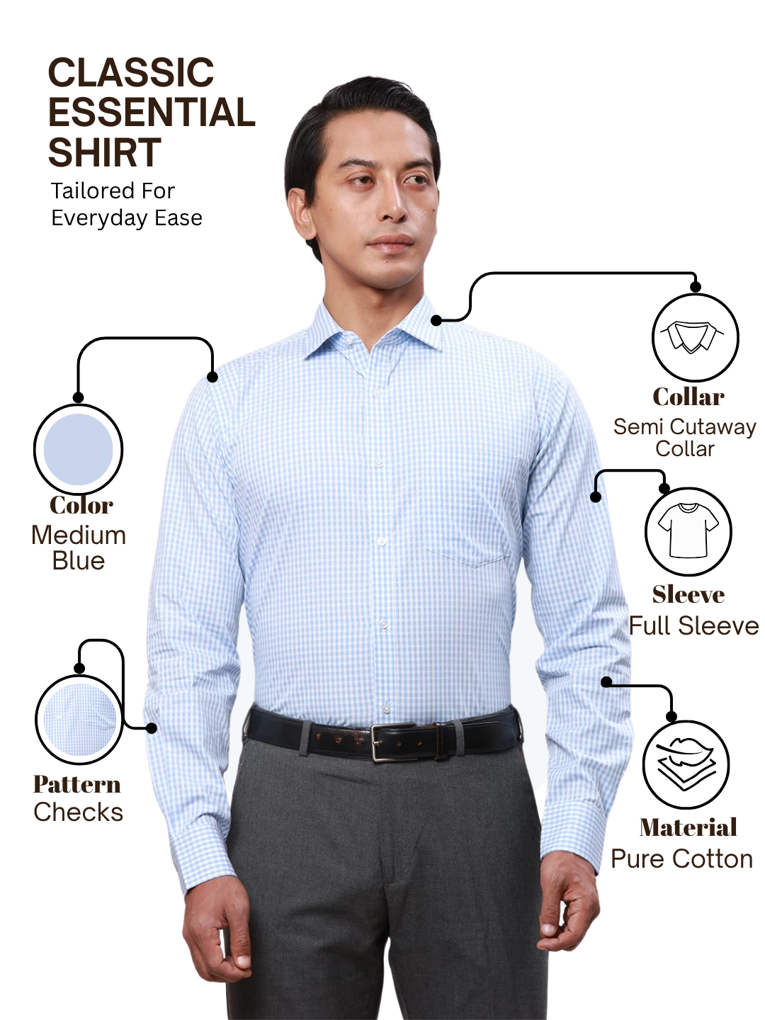 Park Avenue Men Blue Slim Fit Structure Formal Shirt