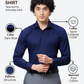 Raymond Men Blue Regular Fit Structure Formal Shirt
