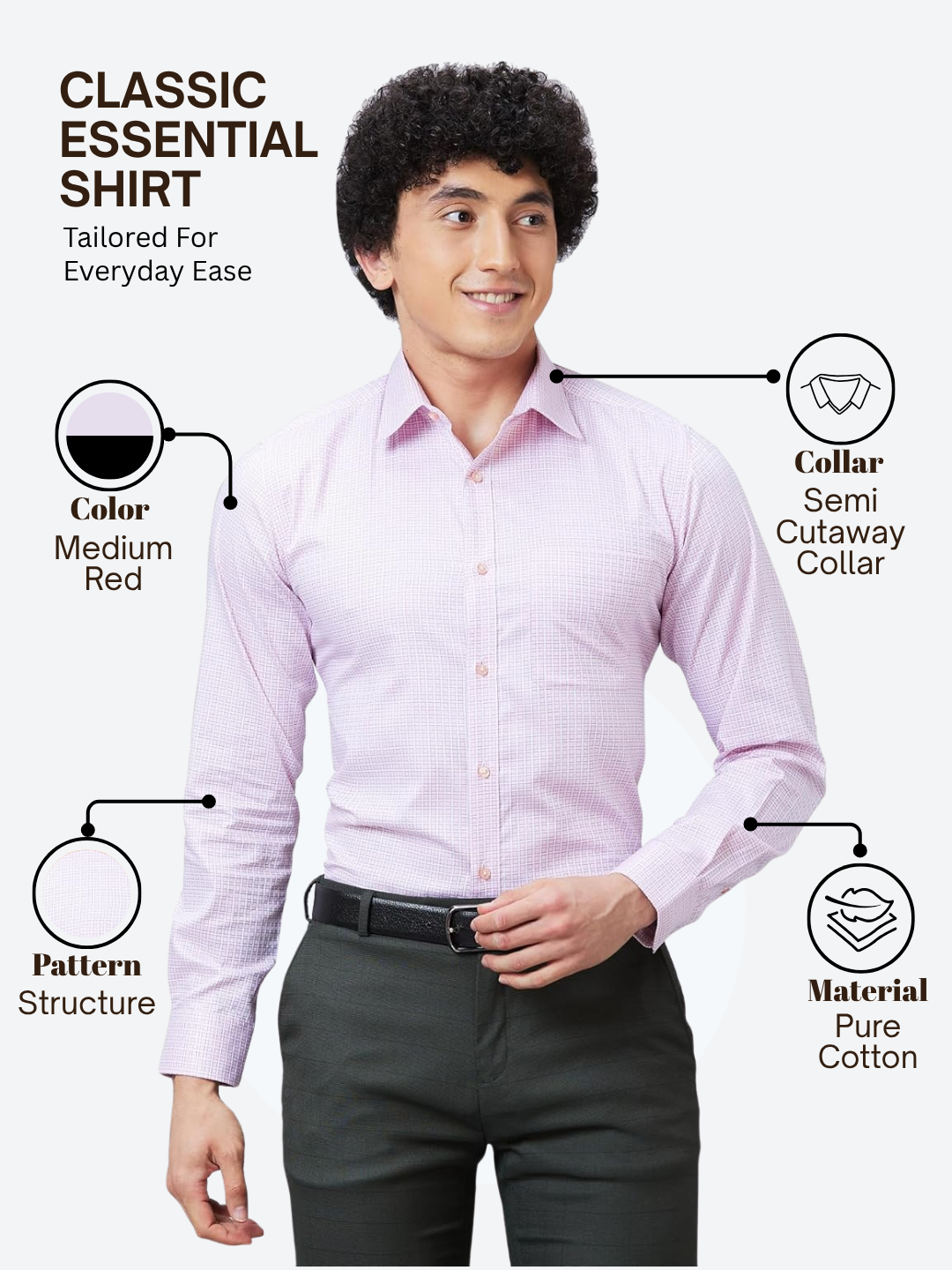 Raymond Men Purple Slim Fit Structure Formal Shirt
