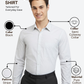 Raymond Men White Slim Fit Stripe Formal Shirt