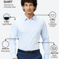 Raymond Men Blue Slim Fit Structure Formal Shirt