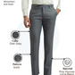 Raymond Men Grey Slim Fit Solid Trouser