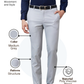 Raymond Men Grey Slim Fit Structure Trouser