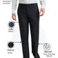 Raymond Men Black Slim Fit Solid Trouser