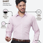 Raymond Men Pink Slim Fit Structure Formal Shirt